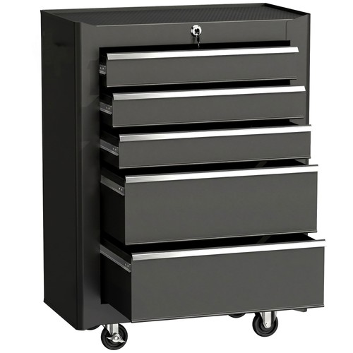 Homcom drawer lockable steel - lockable,