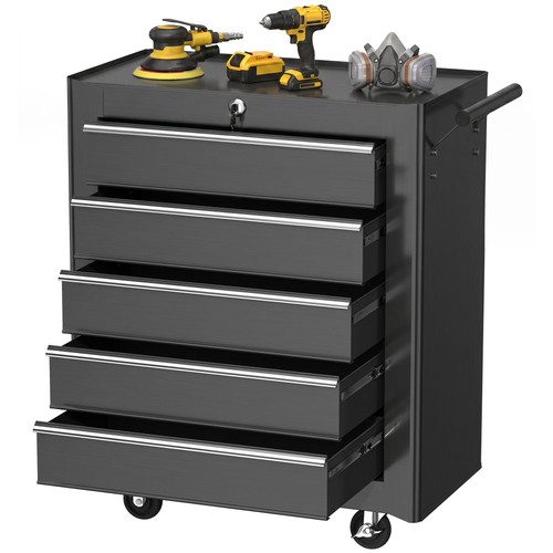 Homcom drawer tool chest - tool,