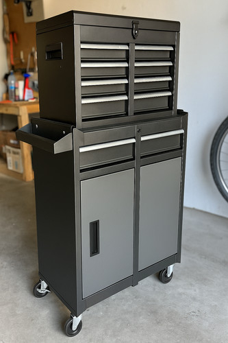 Rolling metal tool chest - tool,