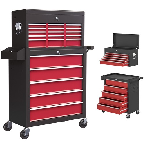 Homcom rolling tool chest - homcom,